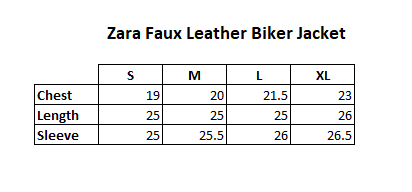 Zara Faux Leather Biker Jacket