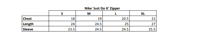 nike just do it zipper navy