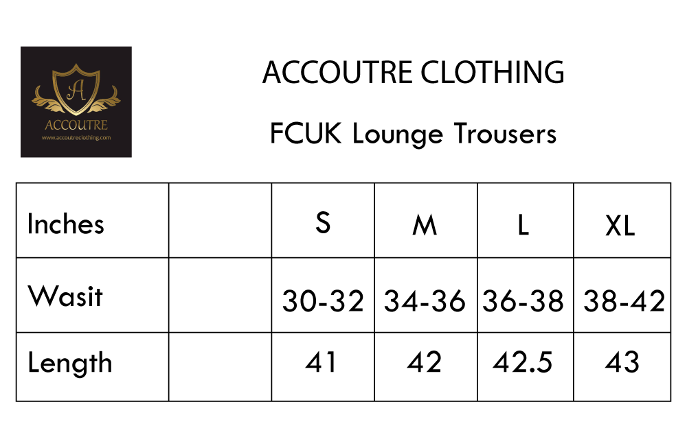 SIZE GUIDE FCUK Trousers