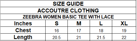 ZEEBRA WOMEN BASIC TEE WITH LACE