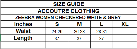 ZEEBRA WOMEN CHECKERED WHITE & GREY LEGGINGS