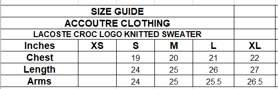LACOSTE CROC LOGO KNITTED SWEATER