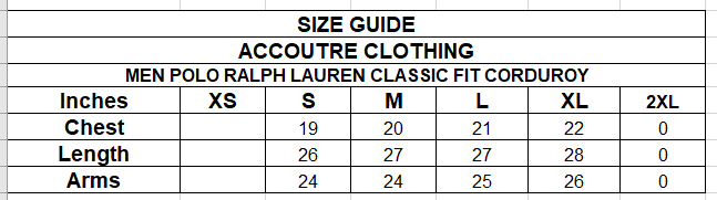 MEN POLO RALPH LAUREN CLASSIC FIT CORDUROY SHIRT