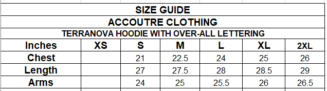 TERRANOVA HOODIE WITH OVER-ALL LETTERING