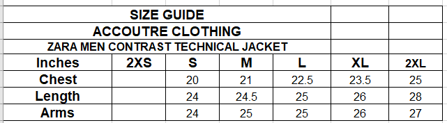 ZARA MEN CONTRAST TECHNICAL JACKET