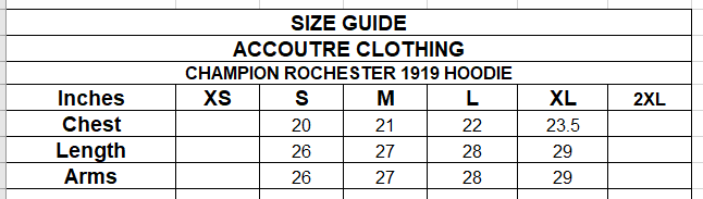 CHAMPION ROCHESTER 1919 HOODIE