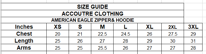 AMERICAN EAGLE ZIPPER HOODIE