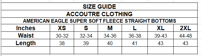 AMERICAN EAGLE SUPER SOFT FLEECE STRAIGHT BOTTOMS
