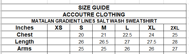 MATALAN GRADIENT LINES SALT WASH SWEATSHIRT