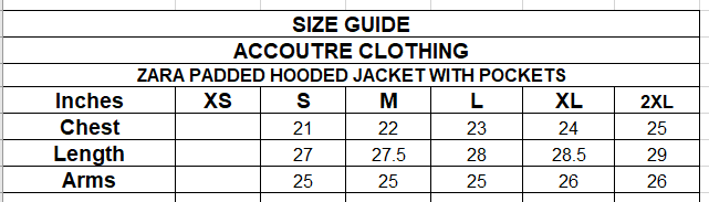 ZARA PADDED HOODED JACKET WITH POCKETS