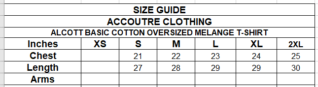 ALCOTT BASIC COTTON OVERSIZED MELANGE T-SHIRT