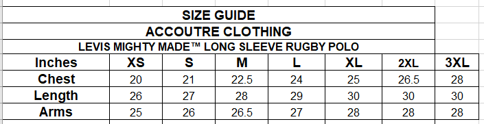 LEVIS MIGHTY MADE™ LONG SLEEVE RUGBY POLO