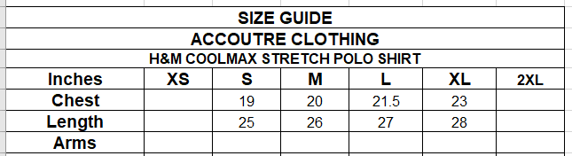 H&M COOLMAX STRETCH POLO SHIRT