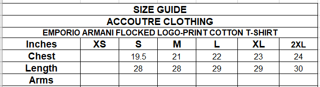 EMPORIO ARMANI FLOCKED LOGO-PRINT COTTON T-SHIRT