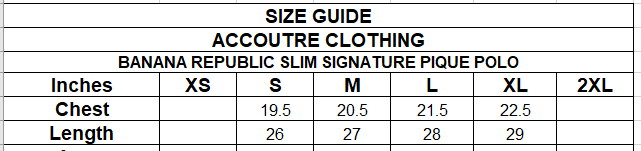 BANANA REPUBLIC SLIM SIGNATURE PIQUE POLO