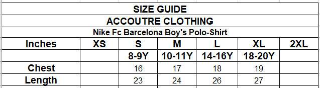 NIKE FC BARCELONA BOY’S POLO-SHIRT