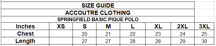 SPRINGFIELD BASIC PIQUE POLO