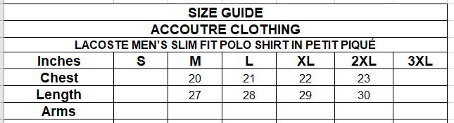 LACOSTE MEN’S SLIM FIT POLO SHIRT IN PETIT PIQUÉ