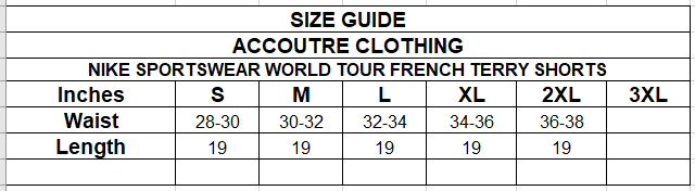 NIKE SPORTSWEAR WORLD TOUR FRENCH TERRY SHORTS
