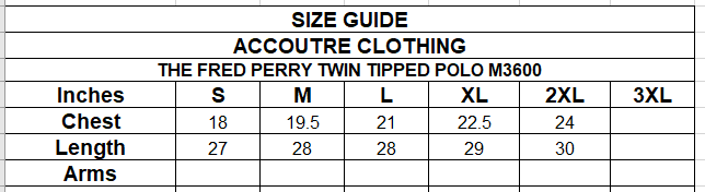 THE FRED PERRY TWIN TIPPED POLO M3600