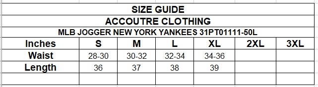 MLB JOGGER NEW YORK YANKEES 31PT01111-50L