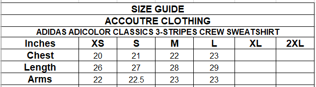 ADIDAS ADICOLOR CLASSICS 3-STRIPES CREW SWEATSHIRT