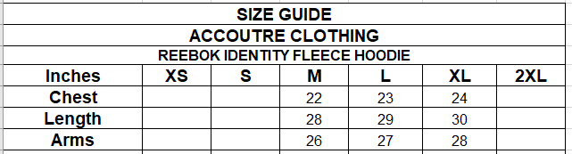 REEBOK IDENTITY FLEECE HOODIE
