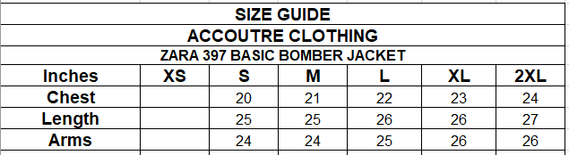 ZARA 397 BASIC BOMBER JACKET