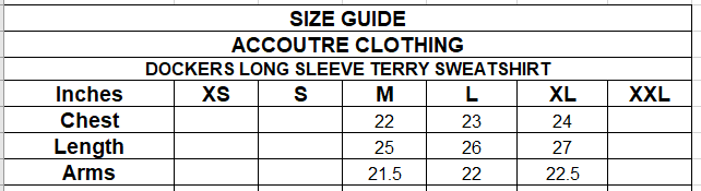 DOCKERS LONG SLEEVE TERRY SWEATSHIRT