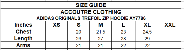 ADIDAS ORIGINALS TREFOIL ZIP HOODIE AY7786 ADIDAS ORIGINALS TREFOIL ZIP HOODIE AY7786