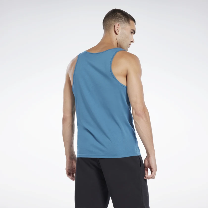 Reebok Graphic Series Vector Tank Top - Steely Blue - Image 5
