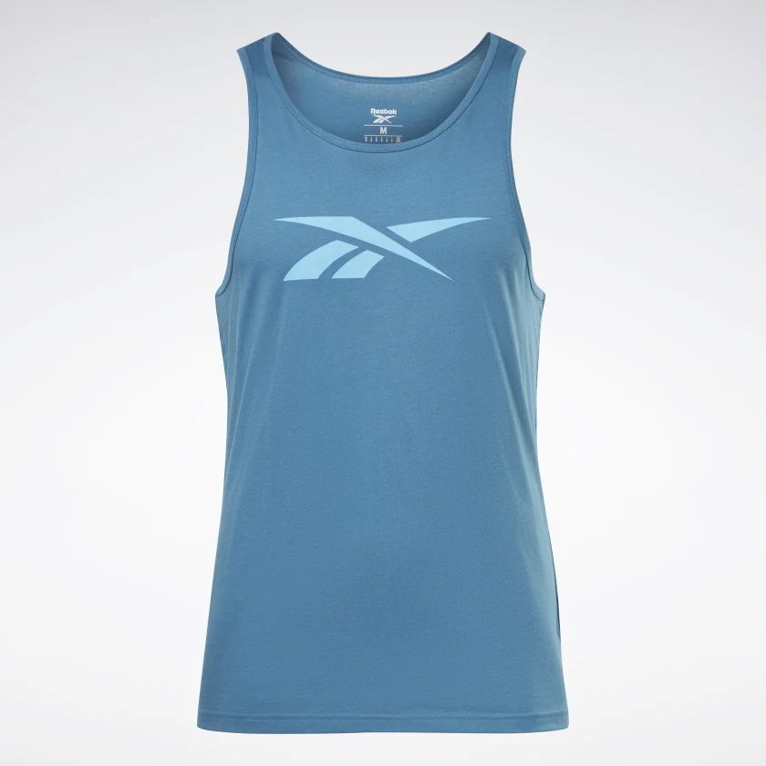 Reebok Graphic Series Vector Tank Top - Steely Blue - Image 4