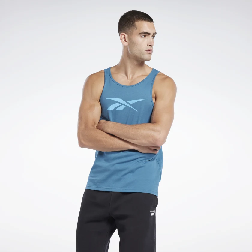 Reebok Graphic Series Vector Tank Top - Steely Blue