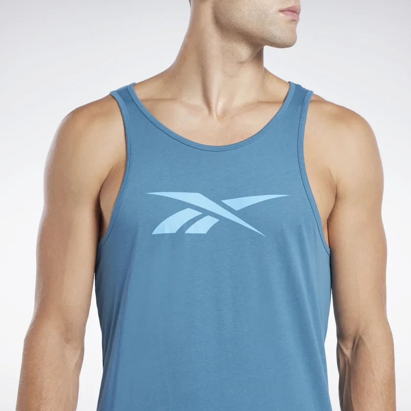 Reebok Graphic Series Vector Tank Top - Steely Blue - Image 3