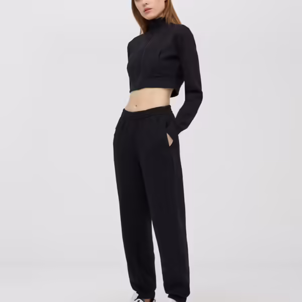 Terranova Women High-waisted Tracksuit Bottoms In Heavy Fleece