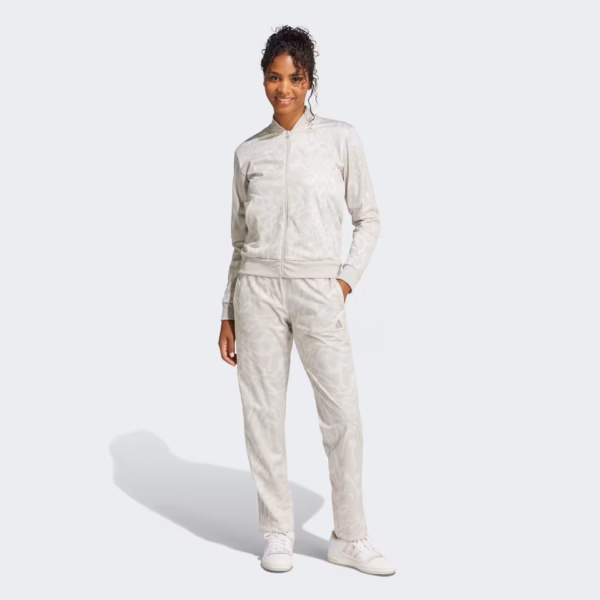 Adidas Women's Essentials 3-Stripes Track Suit - OFFWHITE/ALUMER