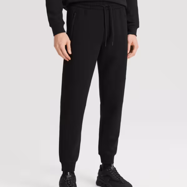 SINSAY DOUBLE ZIP POCKET JOGGER - BLACK