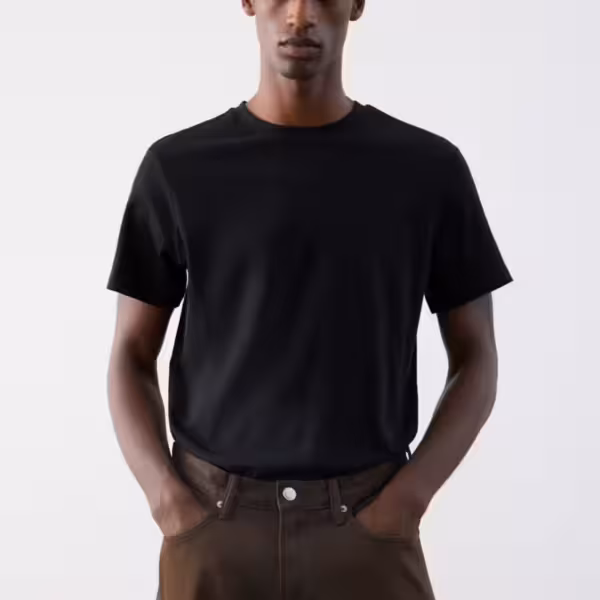 H&M Regular Fit Round-Neck T-Shirt - Black