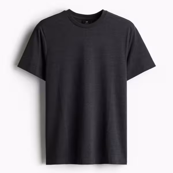 H&M Regular Fit Round-Neck T-Shirt - Charcoal