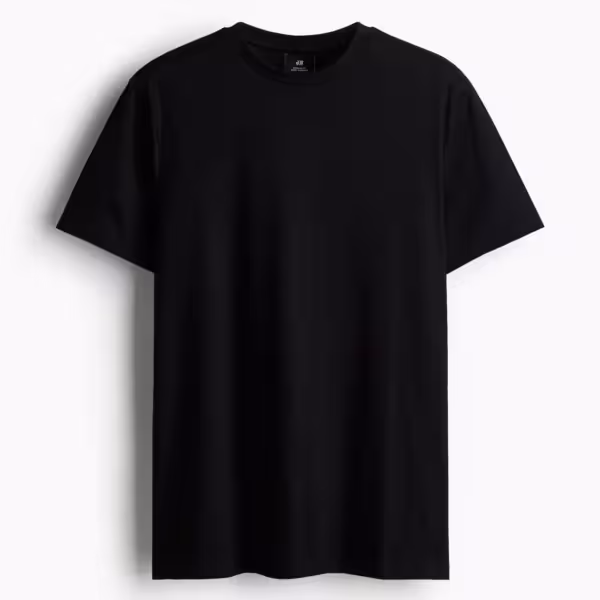 Alternative view of H&M Regular Fit Round-Neck T-Shirt - Black