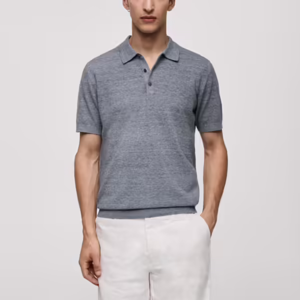 Mango Knitted Cotton Polo Shirt #12
