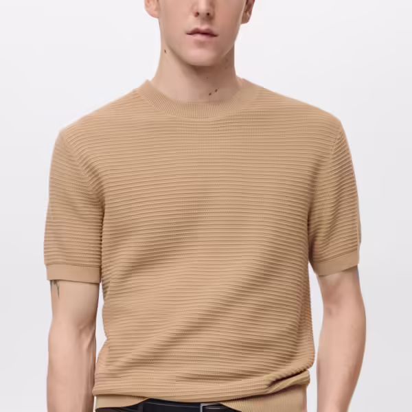 Mango Cotton Braided Knitted T-shirt #2