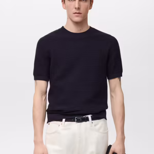 Alternative view of Mango Cotton Braided Knitted T-shirt #2