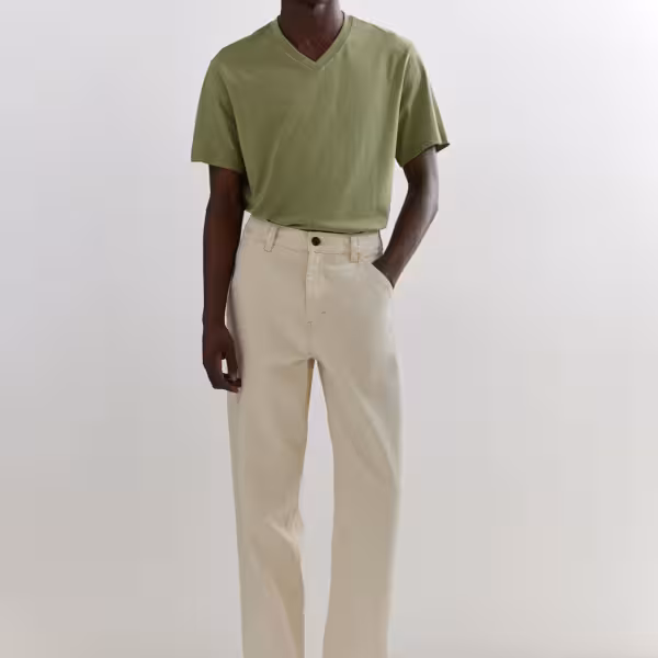 H&M Regular Fit V-Neck T-Shirt - Light Green