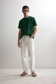 H&M Regular Fit Round-Neck T-Shirt - Dark Green - Image 4