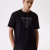 Guess Rubber Triangle Logo T-Shirt Black