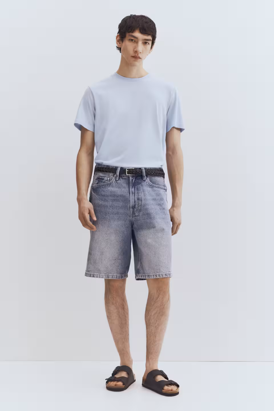 H&M Regular Fit Round-Neck T-Shirt - Light Blue