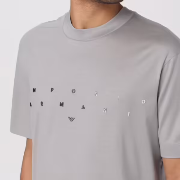 Emporio Armani Embroidery Alphabets Logo T-Shirt