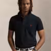 Ralph Lauren 25 Custom Slim Fit Iconic Mesh Polo Shirt - Black/Red