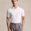 Ralph Lauren 25 Custom Slim Fit Stretch Mesh Polo Shirt 3 Placket White